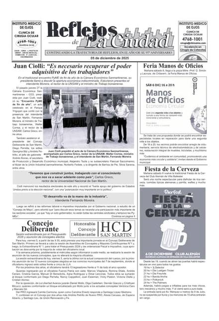 Portada de la edición del 5 de diciembre 2025