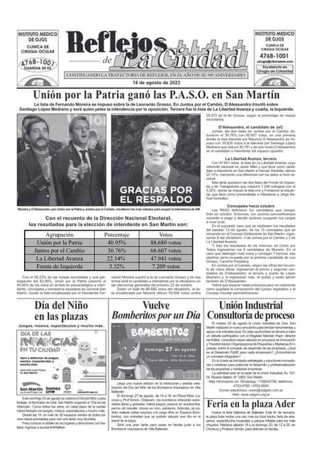Portada de la edición del 18 de agosto 2023