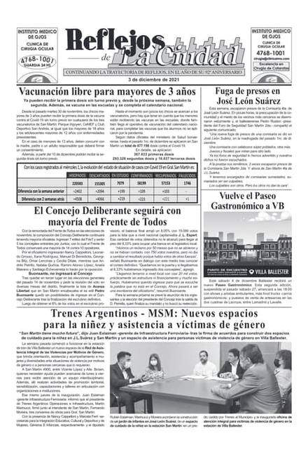 Portada de la edición del 3 de diciembre 2021