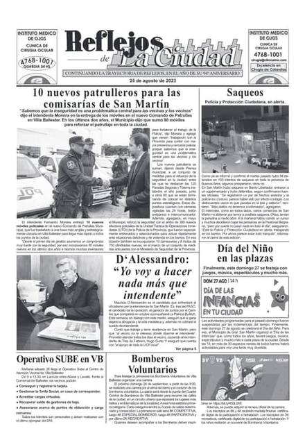 Portada de la edición del 25 de agosto 2023