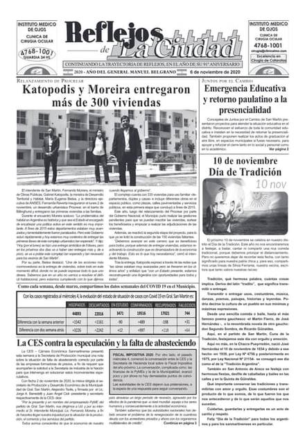 Portada de la edición del 6 de noviembre 2020