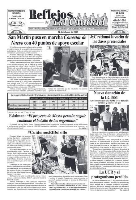 Portada de la edición del 12 de febrero 2021