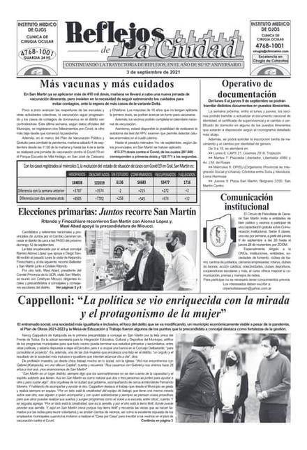 Portada de la edición del 3 de septiembre 2021
