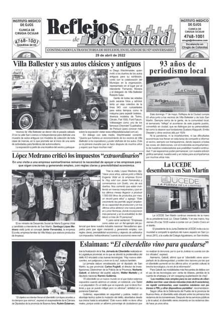 Portada de la edición del 29 de abril 2022