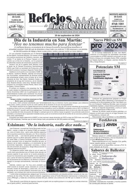 Portada de la edición del 20 de septiembre 2024