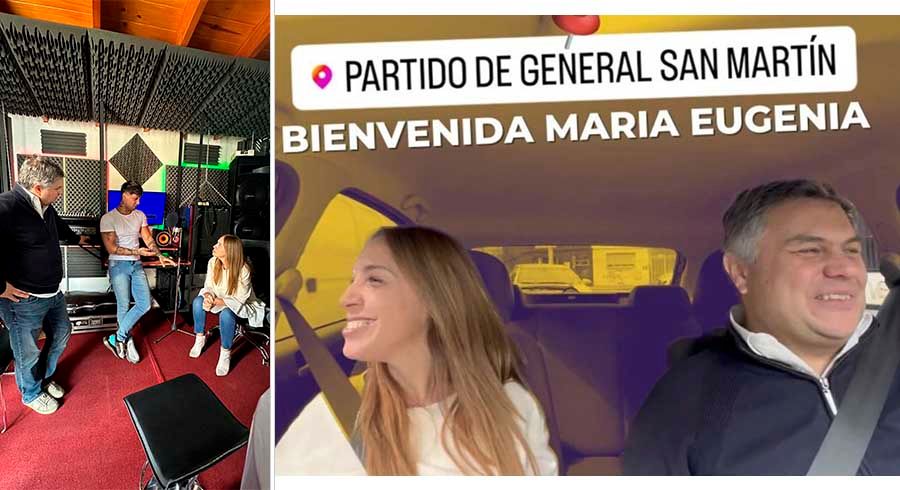 María Eugenia Vidal junto a Santiago López Medrano en San Martín