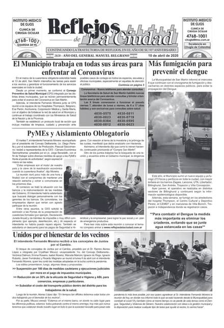 Portada de la edición del 10 de abril 2020