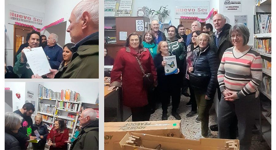 El Rotary San Andrés entregó donaciones a la Biblioteca Nuevo Ser