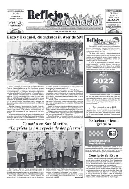 Portada de la edición del 23 de diciembre 2022