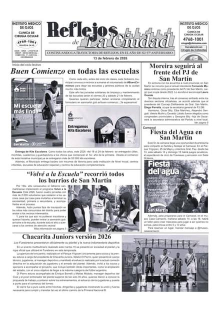 Portada de la edición del 13 de febrero 2026