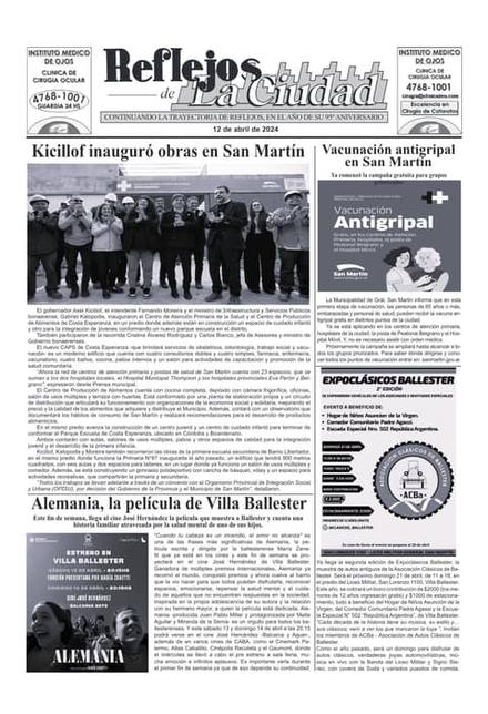 Portada de la edición del 12 de abril 2024