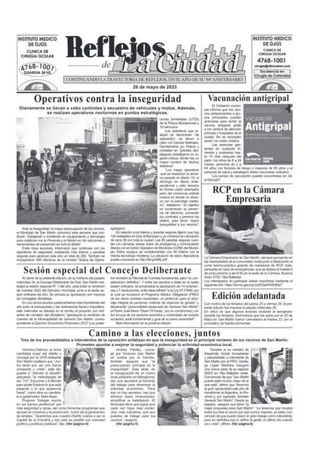 Portada de la edición del 26 de mayo 2023