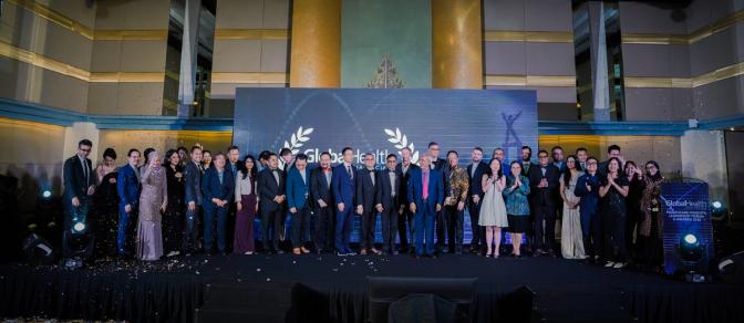 Winners on stage at the Global Health and Travel Awards 2026