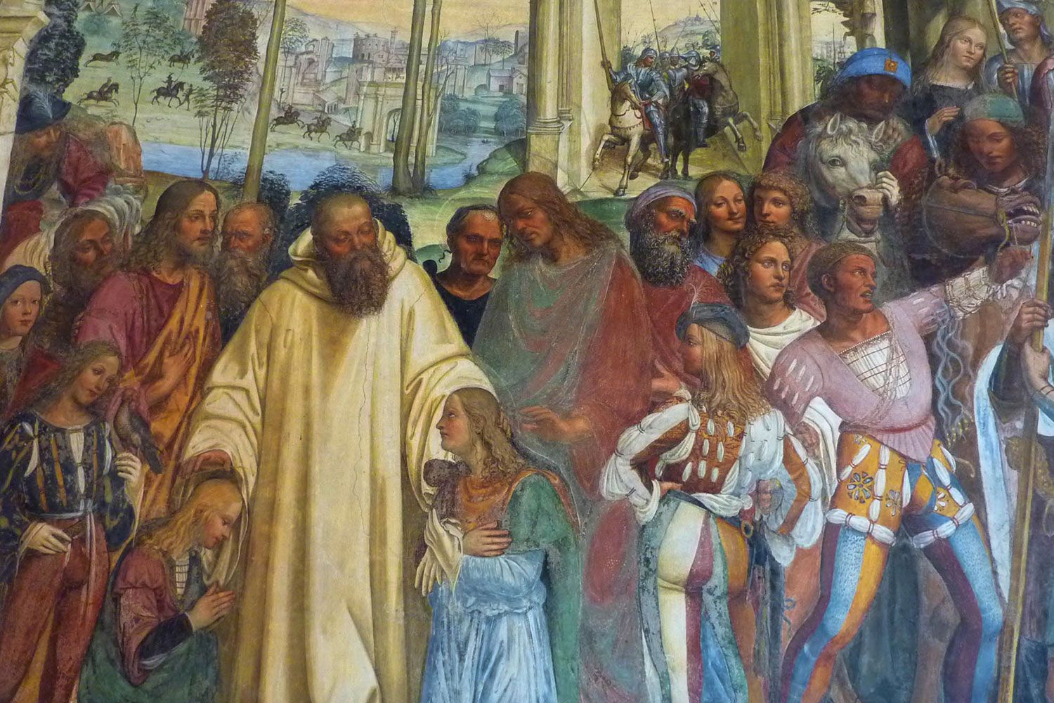 Benedict receiving Maurus and Placid from Rome
