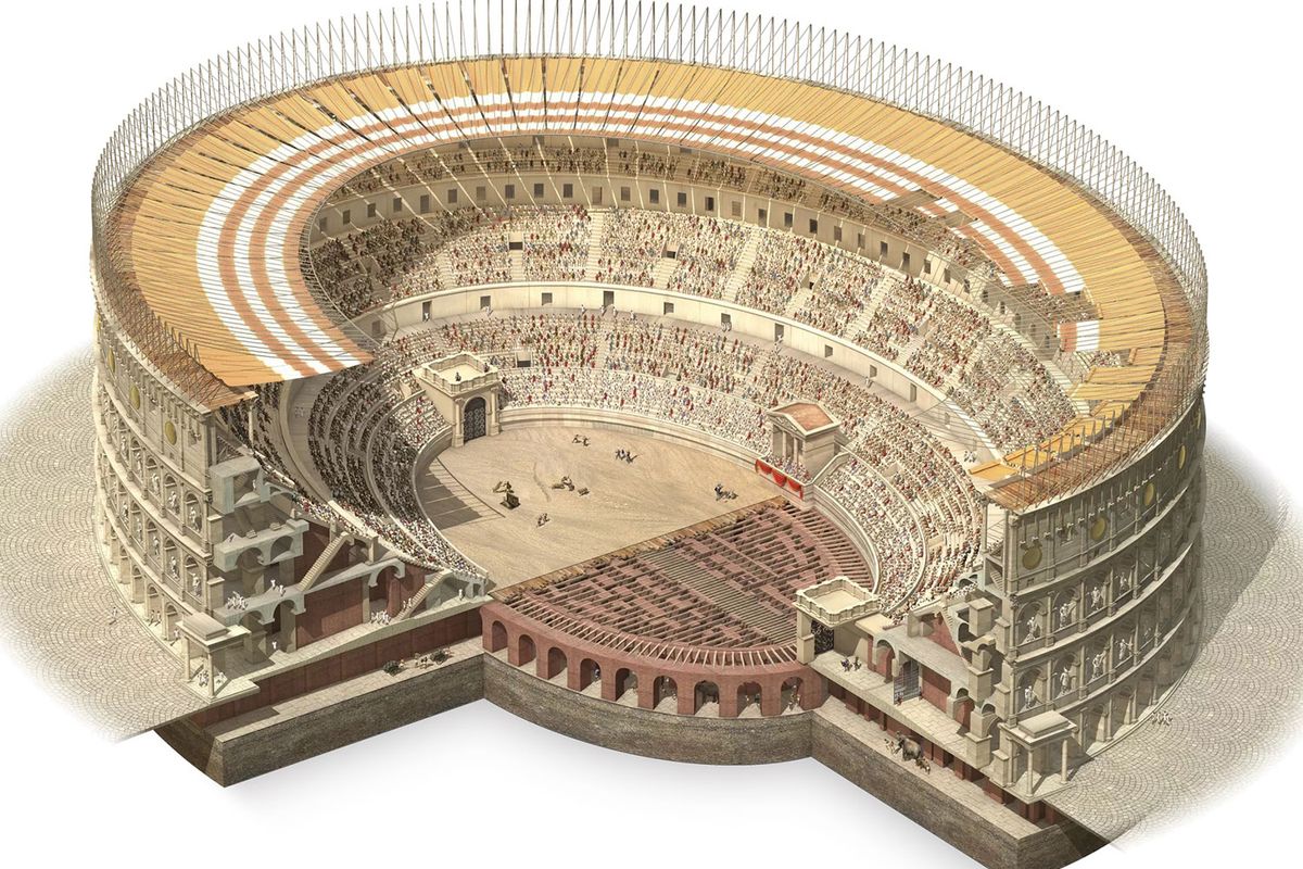 The Colosseum built by Vespasian