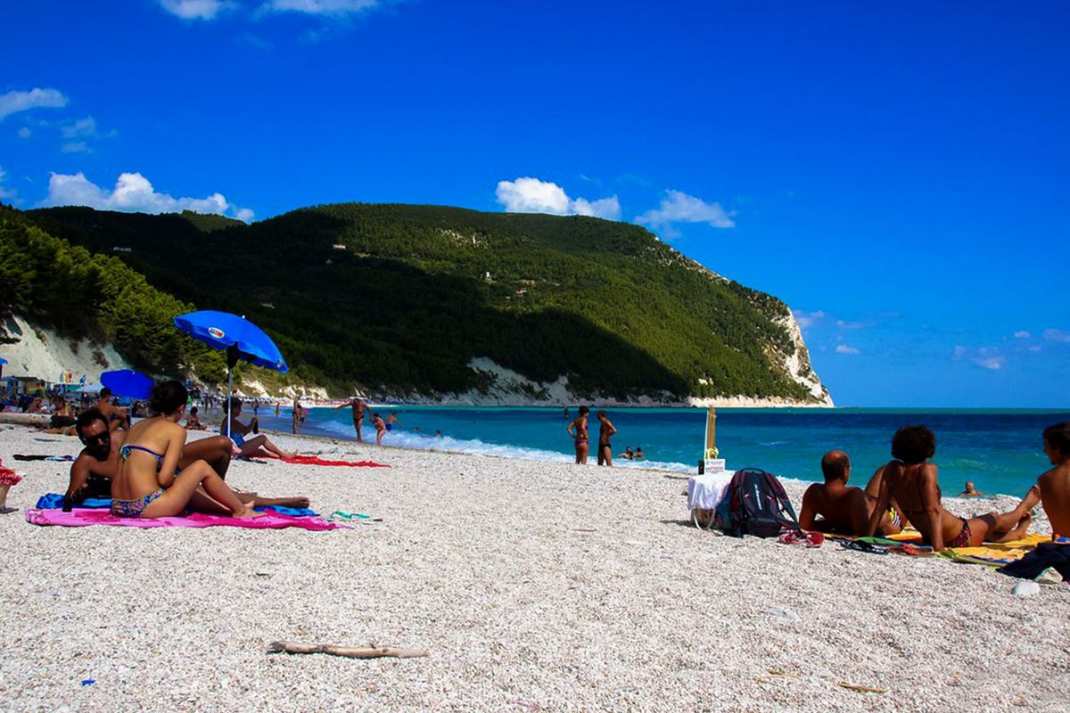 The less crowded beaches of the Marche are unique in Italy