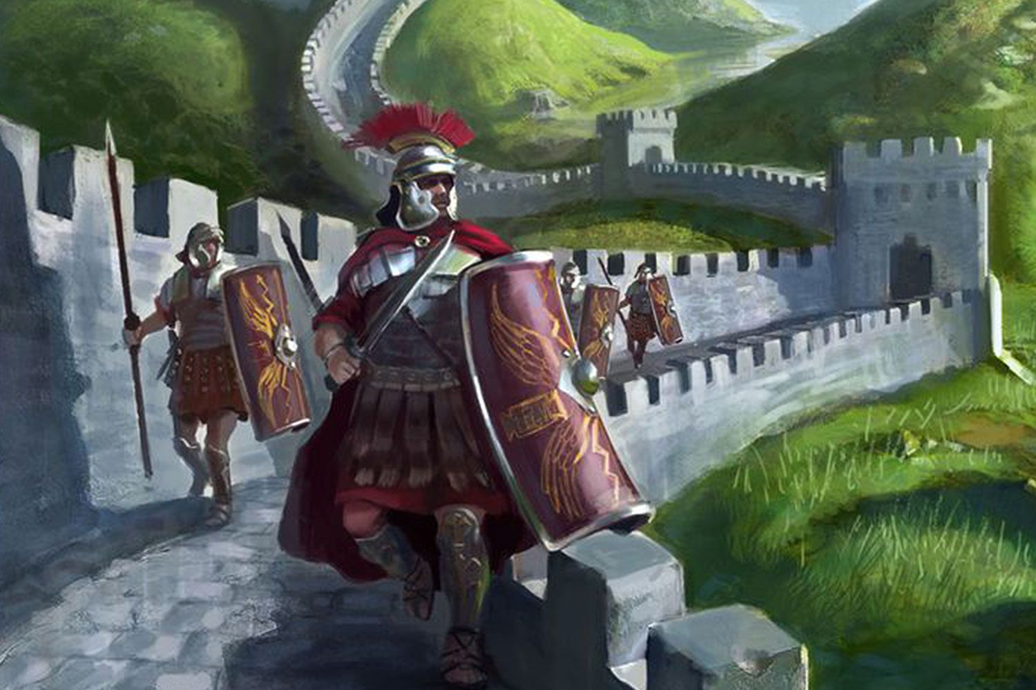 Roman soldiers on Hadrian's wall