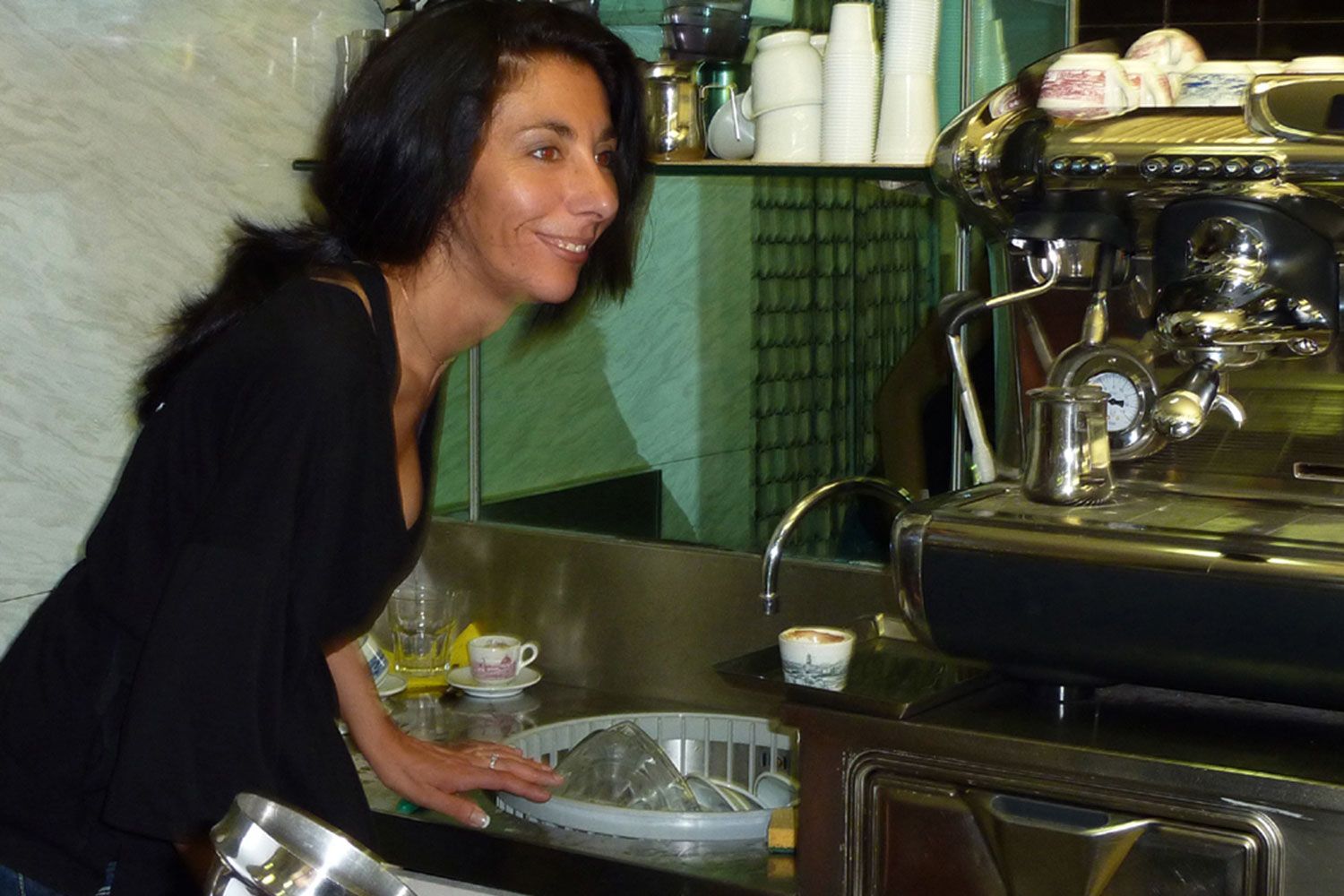 Excellent coffee at Mama's Bar in Florence