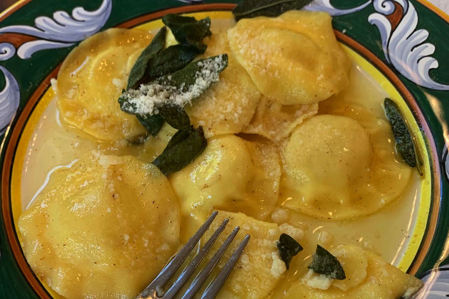 Raviolis in Deruta in Umbria
