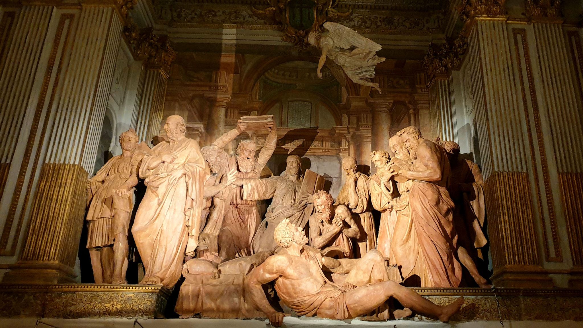 Death of the Virgin by Alfonso Lombardi in Bologna