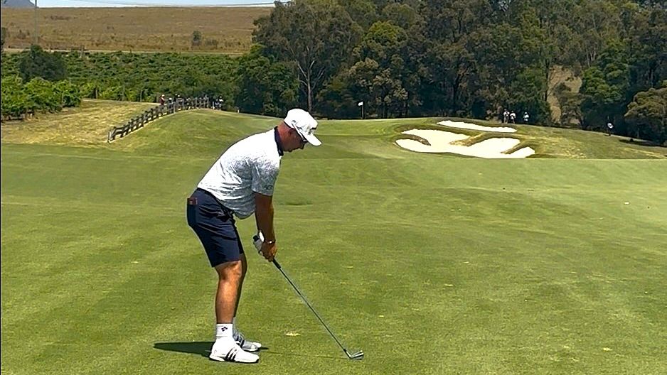 Lucas Herbert hitting a shot