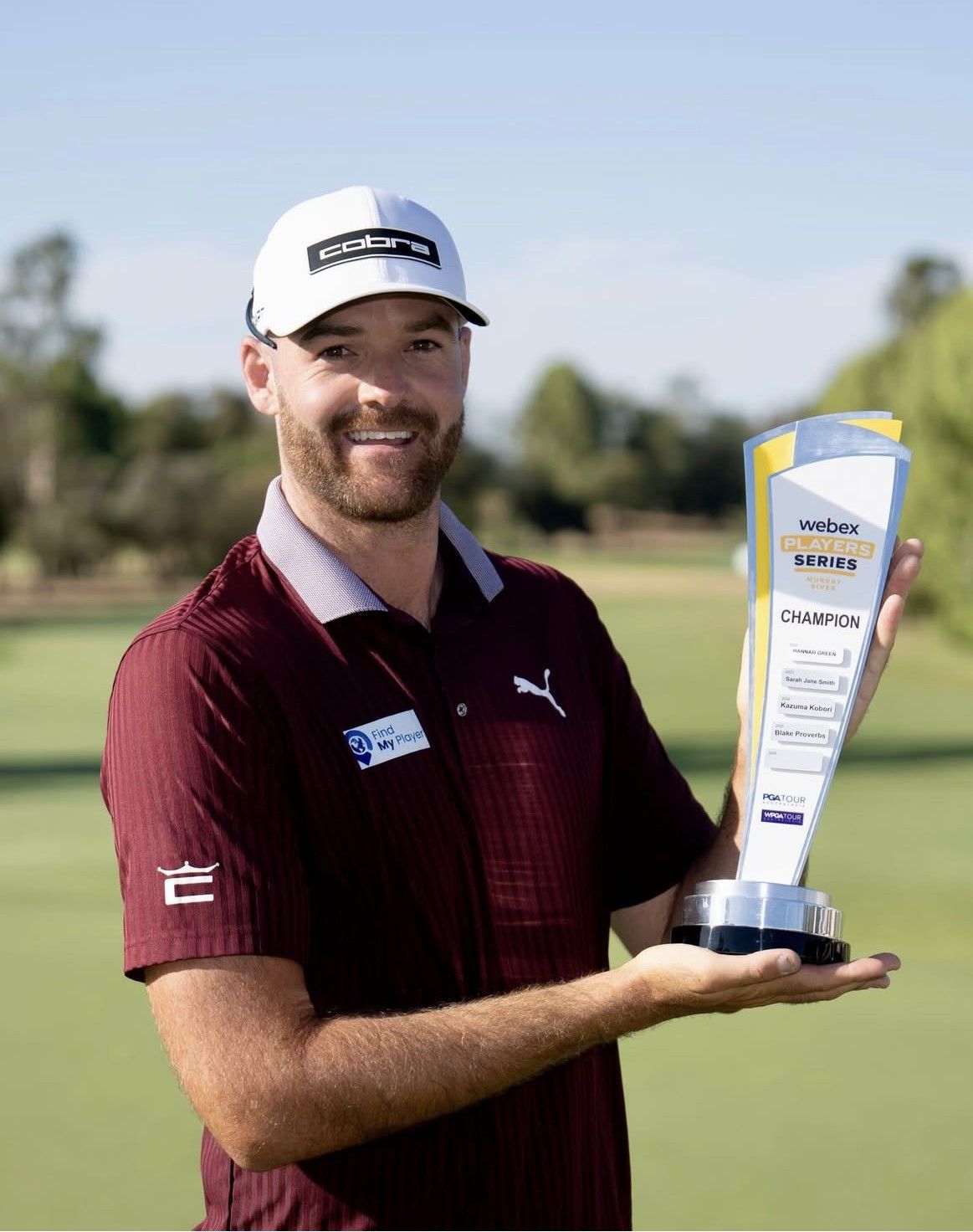 Haydn Barron holds Webex Murray River trophy