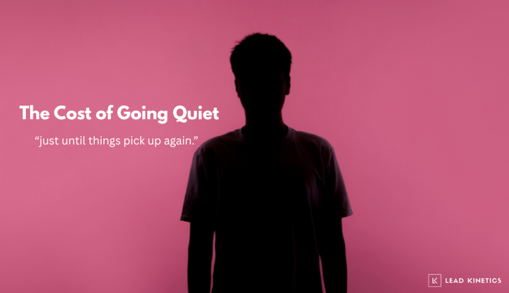 Silhouette symbolising the hidden cost of pausing marketing activity