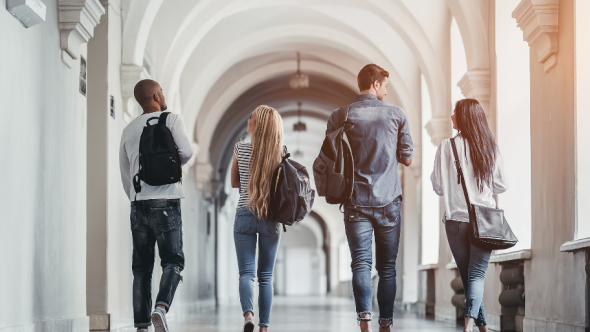 University student planning next steps after finishing coursework