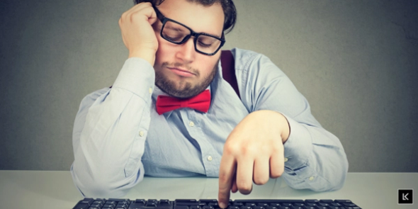 Person putting off a task, illustrating procrastination