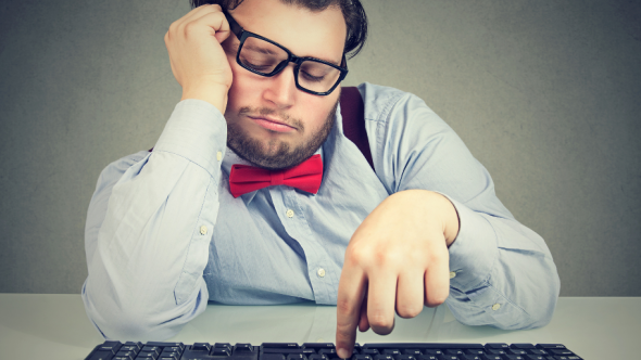 Person putting off a task, illustrating procrastination