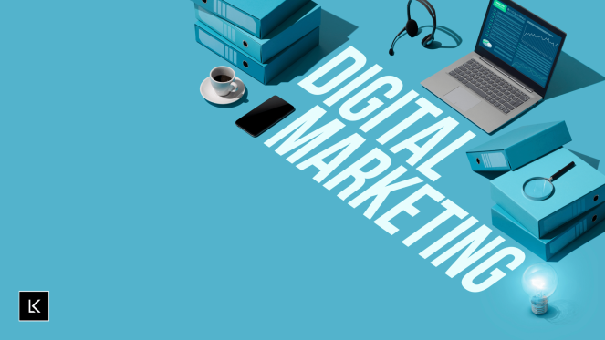 Business owner reviewing digital marketing strategy alignment