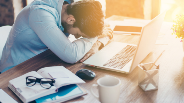Marketing graduate reviewing their CV and portfolio for job applications
