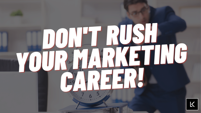 Marketer reflecting on career progression and long-term goals