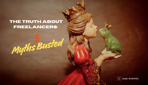 Freelancer myths being debunked, illustrated in a creative fairytale style