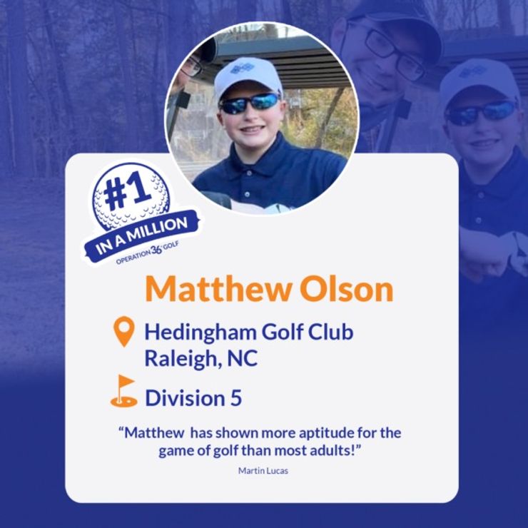 #1inaMillion Matthew Olson social media post