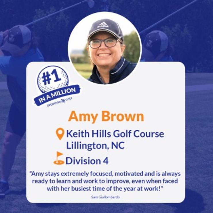 #1inaMillion Golfer Amy Brown social media post