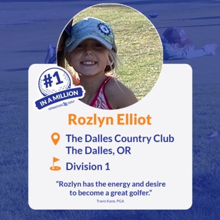 #1inaMillion Golfer Rozlyn Elliott Instagram Post
