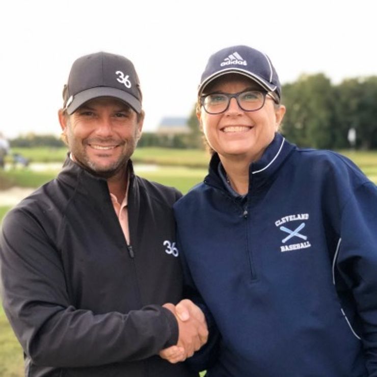 #1inaMillion Golfer Amy Brown with her coach