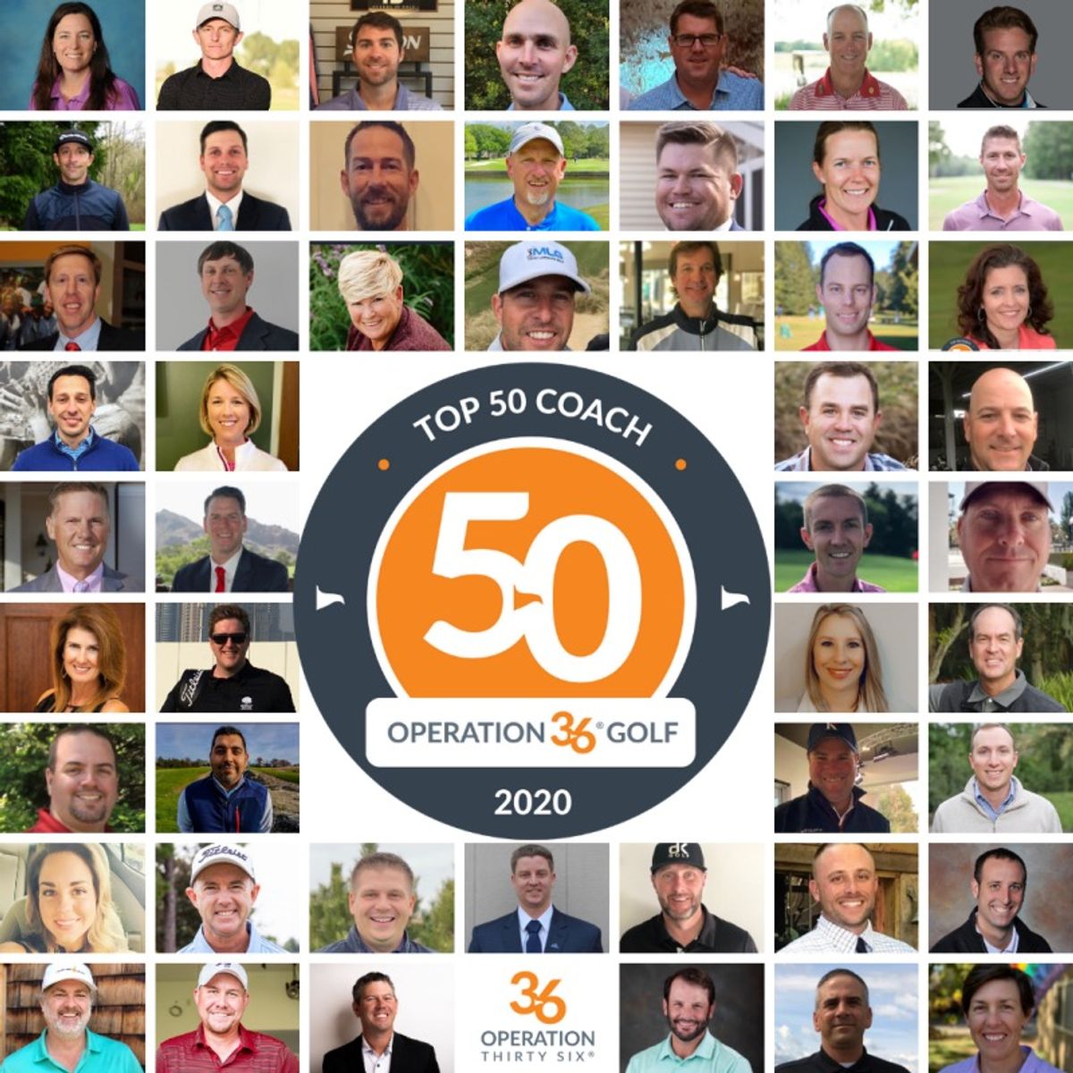 2020 Operation 36 Top 50 Coaches Announcement Collage