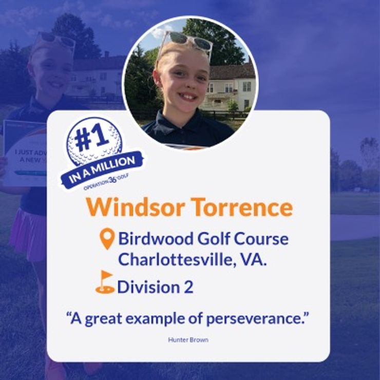 #1inaMillion Golfer Windsor Torrence Instagram Post
