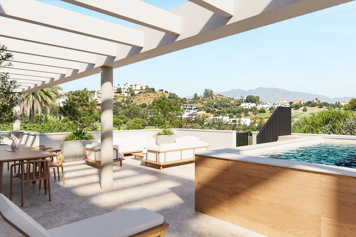 Spacious terrace of Mijas property