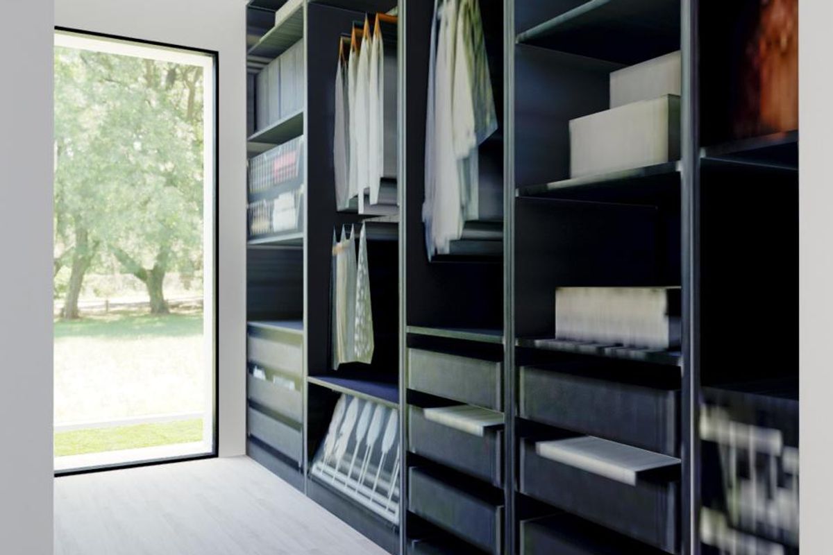 Open-plan living and dining area