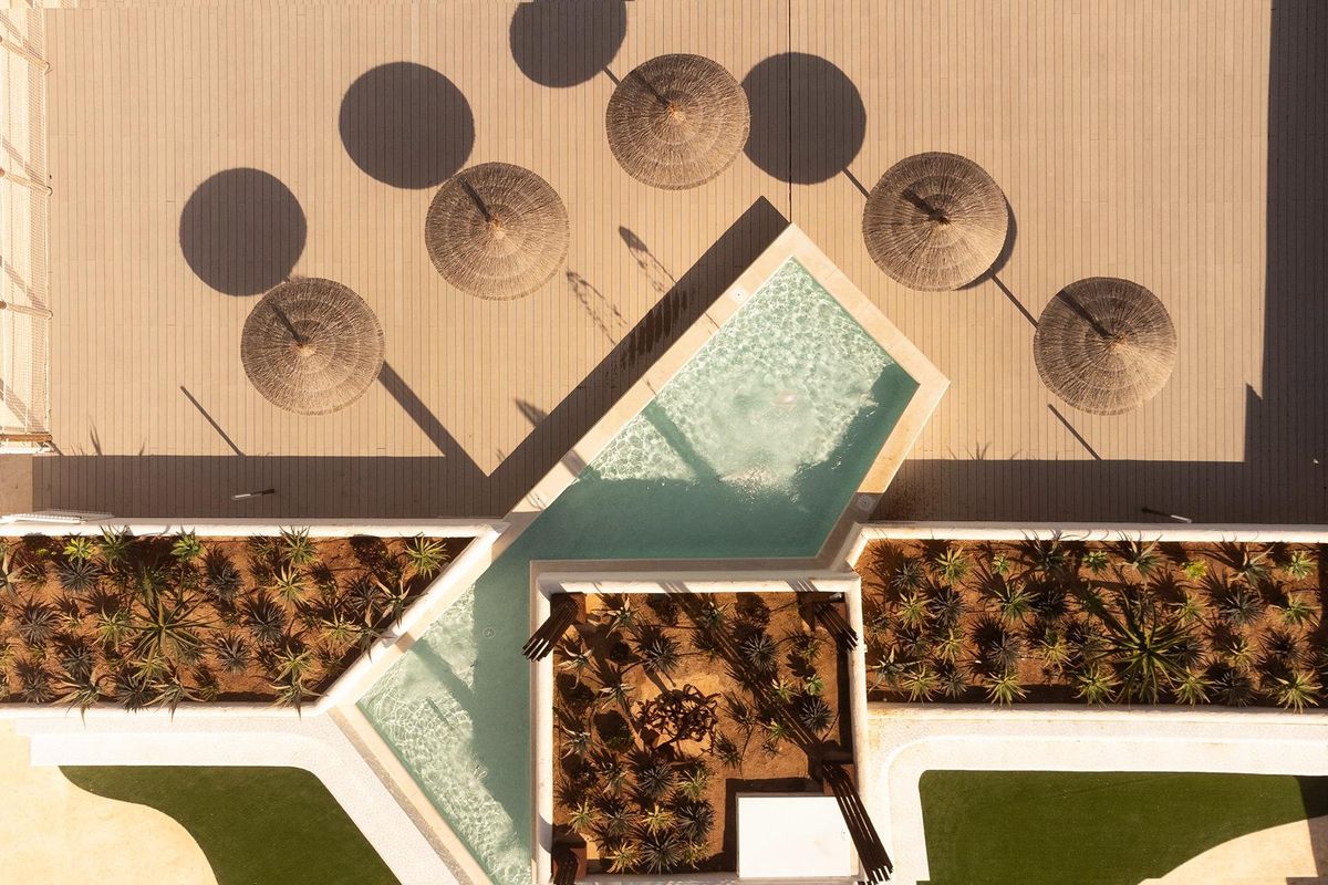 Bedroom with sea view in Denia apartment