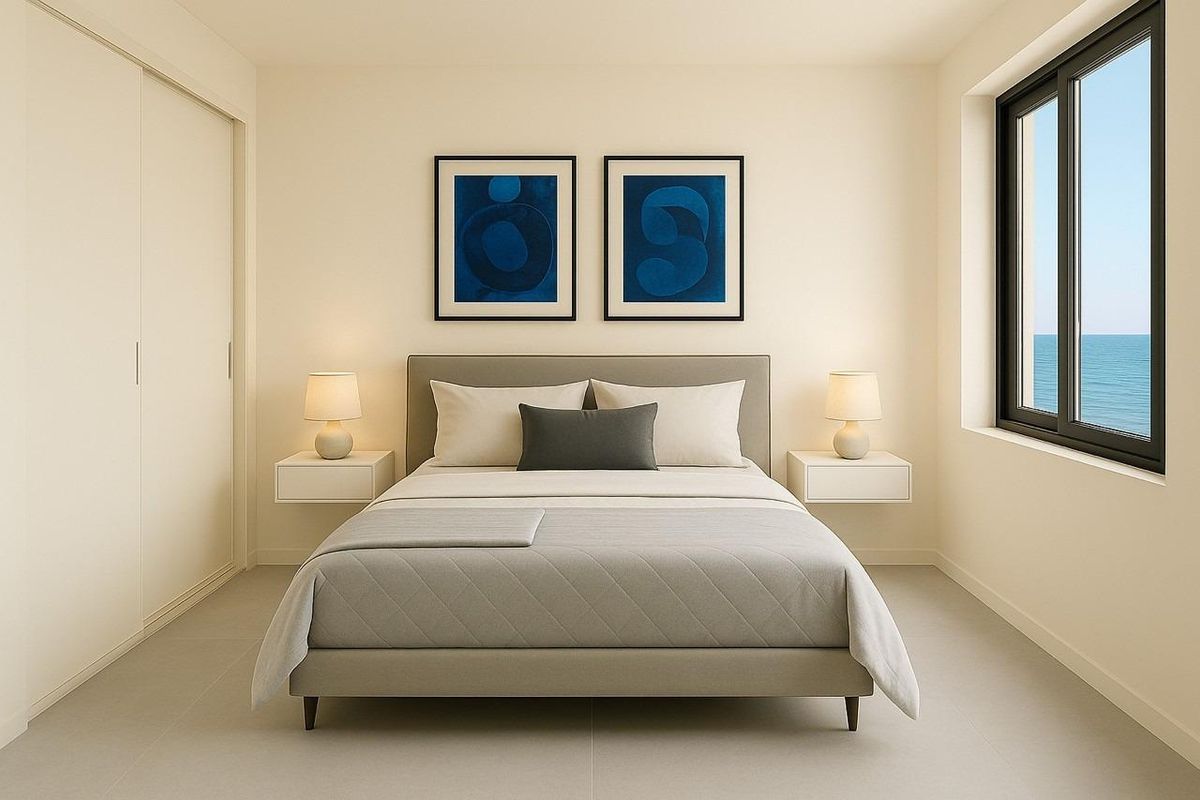 Penthouse bathroom with modern fittings