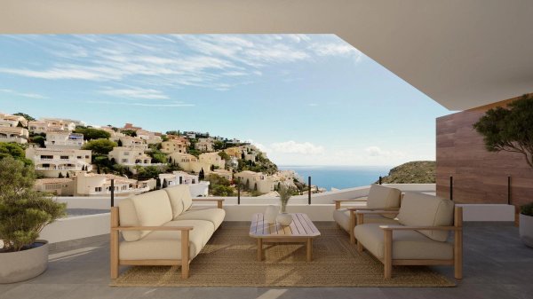 Modern apartment exterior in Benitachell