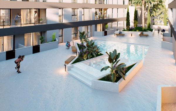 Modern apartment exterior San Pedro