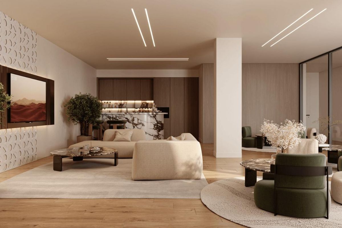 Communal swimming pool area