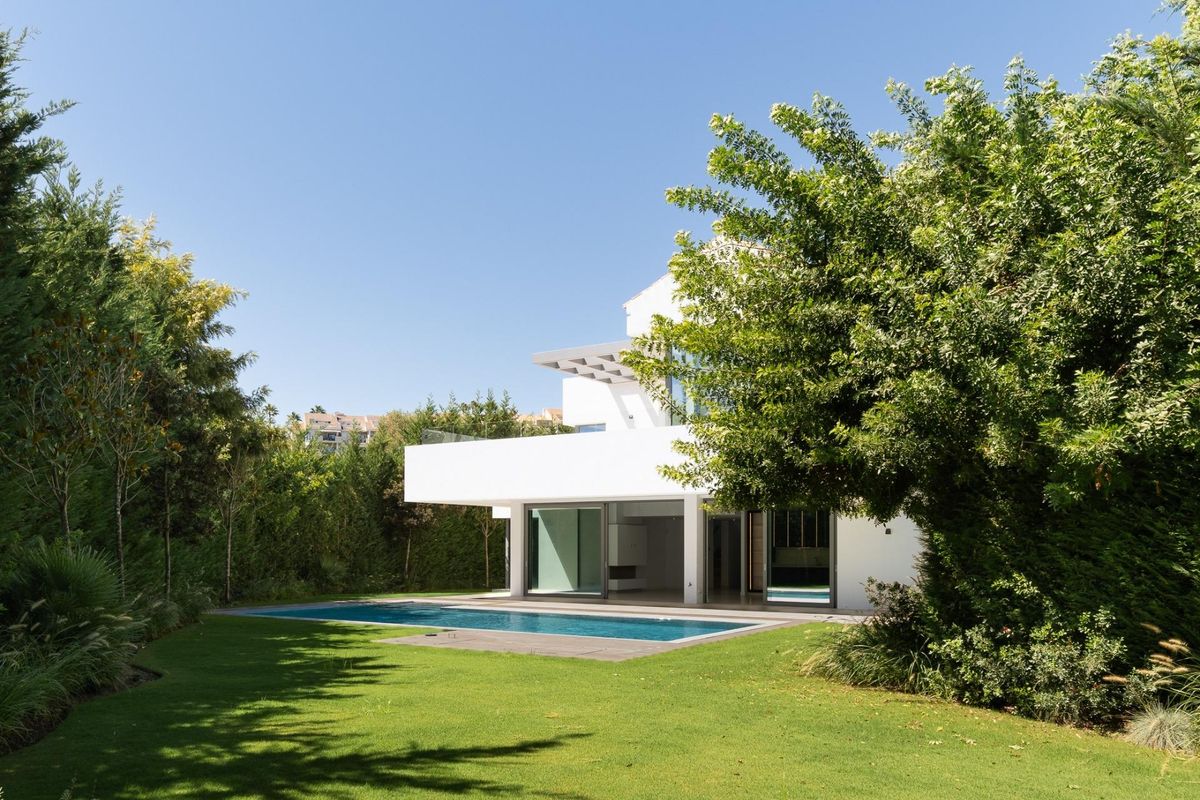 Private pool area in Estepona villa