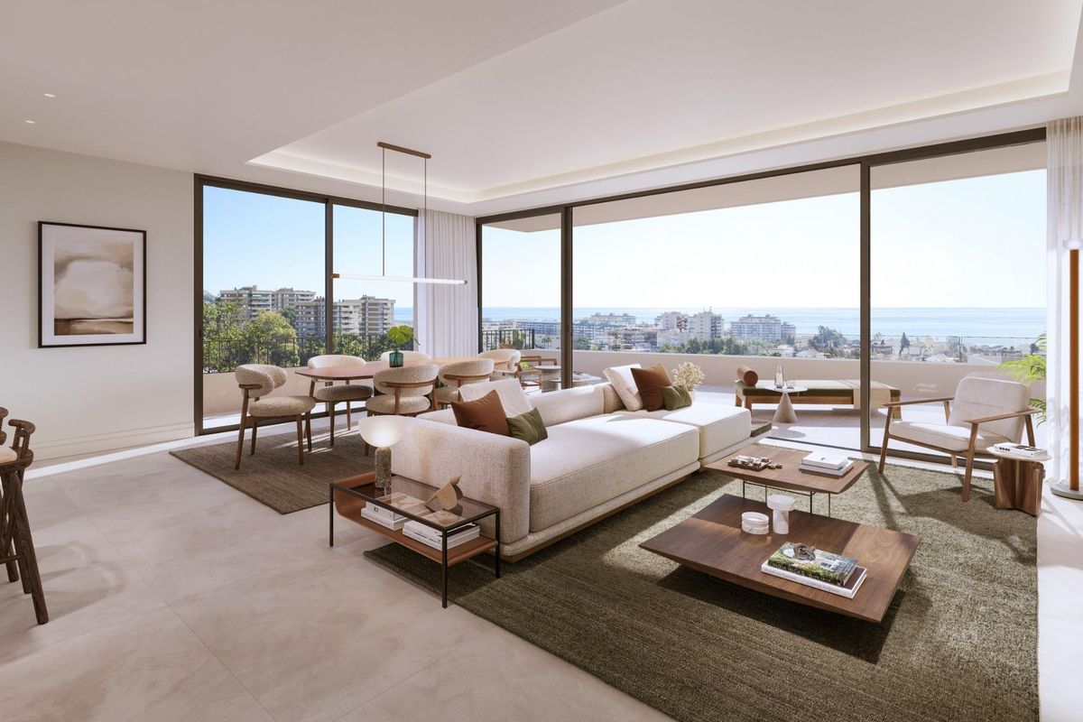 Rooftop solarium with sea views