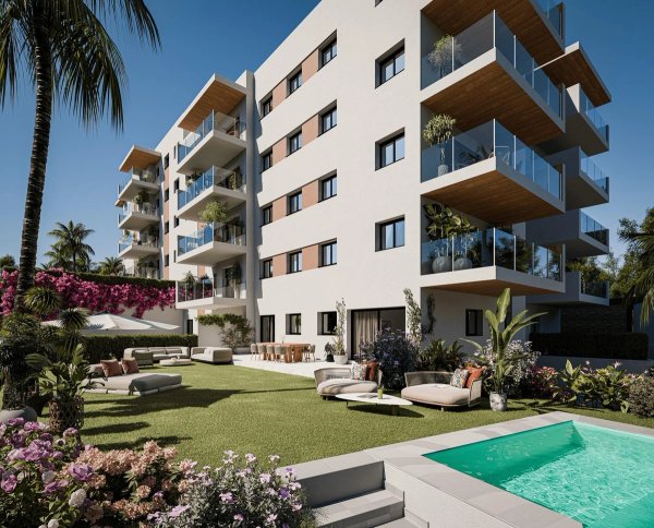 Modern apartment exterior in Estepona